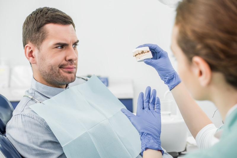 Patient looking anxious about dental conditions